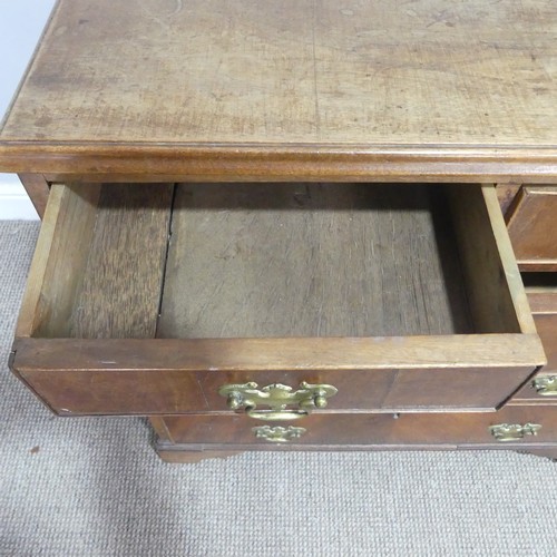 707 - A 19th century mahogany Chest of drawers, with two short over three long graduating drawers, raised ... 