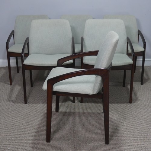 557 - WITHDRAWN - A set of six Danish ''Paper Knife'' rosewood dining Armchairs and Table, 1960s, the desi... 