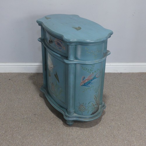 744 - A 19th century style painted French inspired side Table/Cabinet, W 71 cm x H 72 cm x D 40 cm.... 