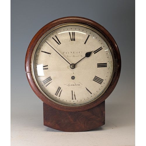 712 - A 19th century drop dial wall Clock, the painted 8