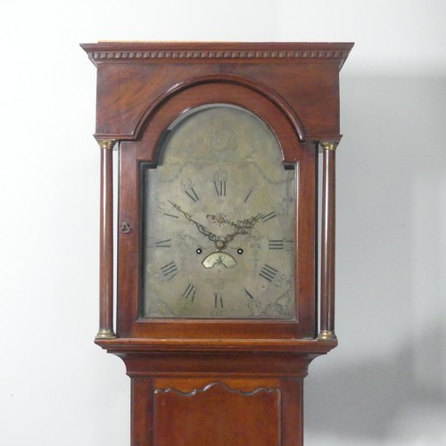 755 - An 18th century eight day Longcase Clock, by George Penny, Wells, the arched brass dial with Roman n... 