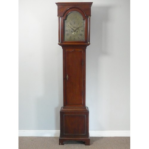 755 - An 18th century eight day Longcase Clock, by George Penny, Wells, the arched brass dial with Roman n... 