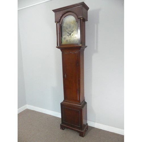 755 - An 18th century eight day Longcase Clock, by George Penny, Wells, the arched brass dial with Roman n... 