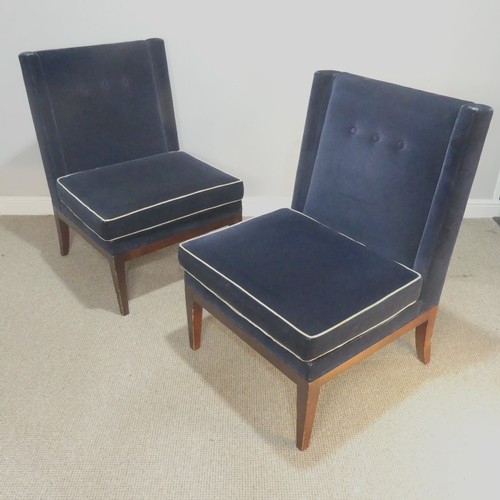 754 - A pair of contemporary George Smith style lounge Armchairs, in a Brompton inspired design, upholster... 