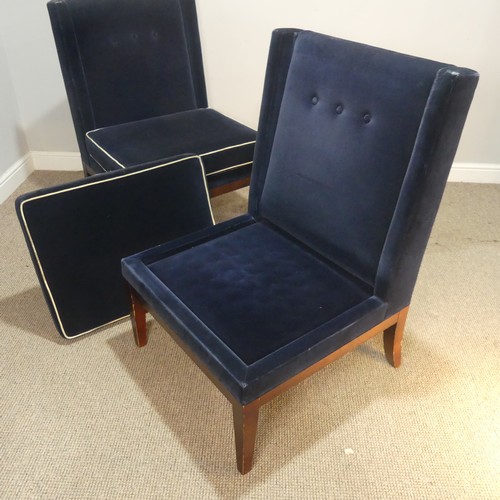 754 - A pair of contemporary George Smith style lounge Armchairs, in a Brompton inspired design, upholster... 