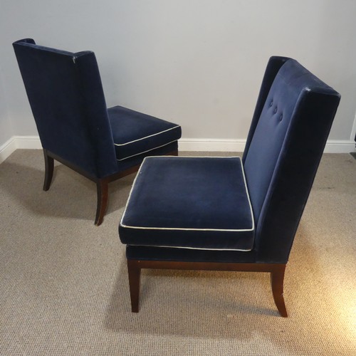 754 - A pair of contemporary George Smith style lounge Armchairs, in a Brompton inspired design, upholster... 