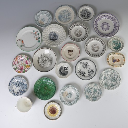 11 - A quantity of antique pearlware children's pottery Plates, to comprise Wedgwood examples, Davenport,... 