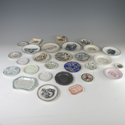 11 - A quantity of antique pearlware children's pottery Plates, to comprise Wedgwood examples, Davenport,... 