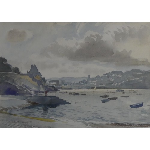 161 - Charles Knight R.W.S., R.O.I (British, 1901-1990), Brixham Harbour, Devon, watercolour, signed lower... 