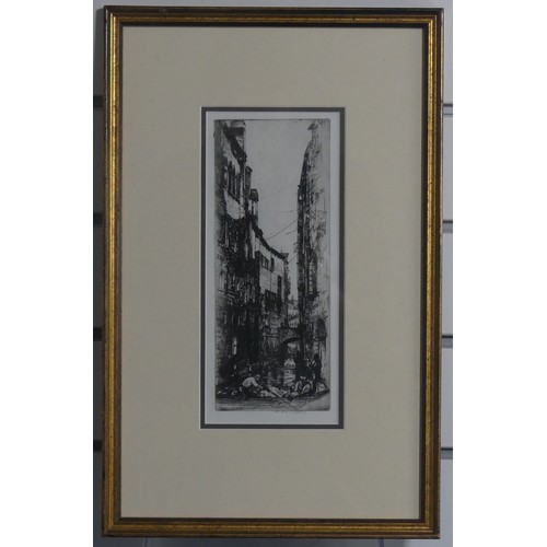 171 - Donald Shaw MacLaughlan (Canadian / American, 1876-1938), Venetian canal scene, etching, signed in p... 