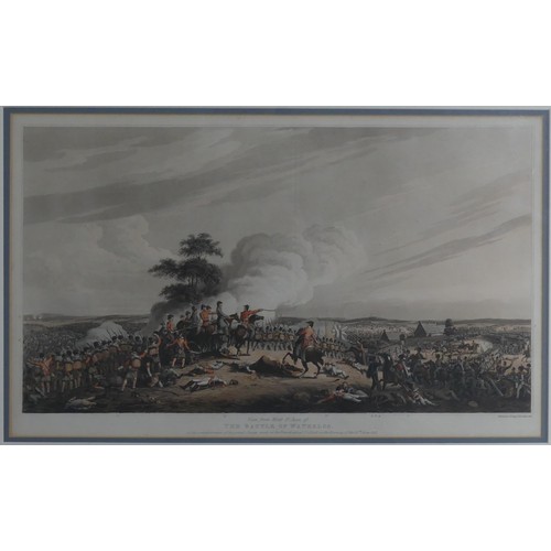 174 - Two 19th century Aquatints: 'View from Mont St. Jean of The Battle of Waterloo, at the commencement ... 