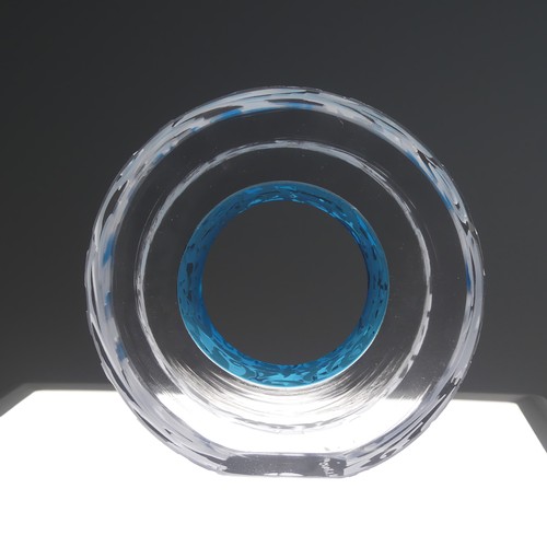 45 - Graeme Hawes (British contemporary) a 'Chestnut Slice' studio glass Sculpture, of circular form with... 