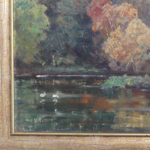 178 - William F Longstaff, (Australian 1879-1953), Swanbourne Lake, oil on canvas, signed lower left 'W F ... 