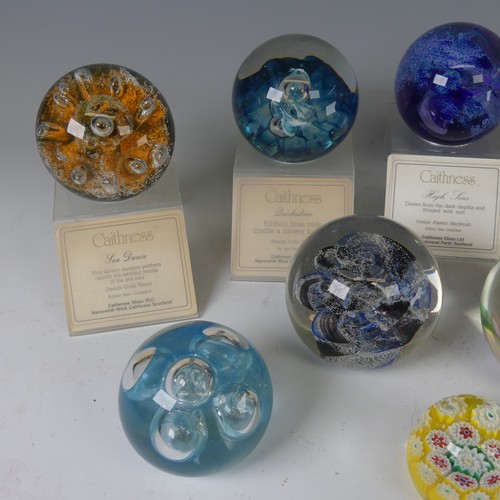 90 - Paperweights: a Caithness Magic Carpet glass paperweight, limited edition 253/750, and four other Ca... 