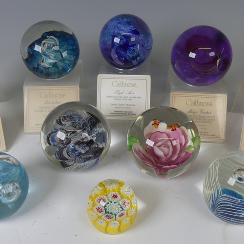 90 - Paperweights: a Caithness Magic Carpet glass paperweight, limited edition 253/750, and four other Ca... 