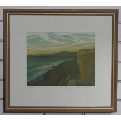 168 - Michael Fairclough (British, b. 1940), Golden Cap, Dorset, etchings with aquatints, signed in pencil... 