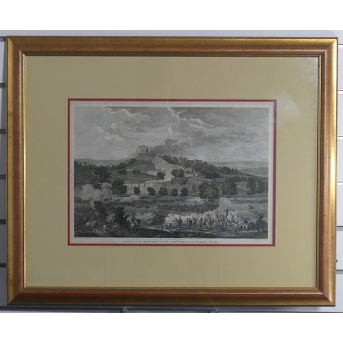 174 - Two 19th century Aquatints: 'View from Mont St. Jean of The Battle of Waterloo, at the commencement ... 