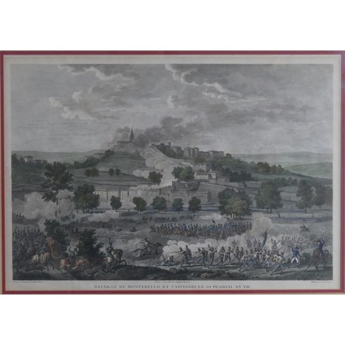 174 - Two 19th century Aquatints: 'View from Mont St. Jean of The Battle of Waterloo, at the commencement ... 