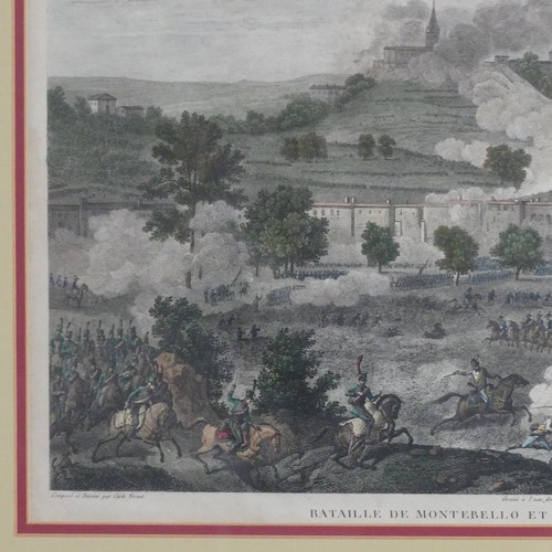 174 - Two 19th century Aquatints: 'View from Mont St. Jean of The Battle of Waterloo, at the commencement ... 