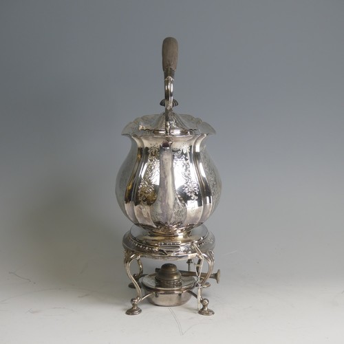  An Edwardian silver Spirit Kettle, by Atkin Brothers, hallmarked Sheffield 1901, of shaped oval form... 