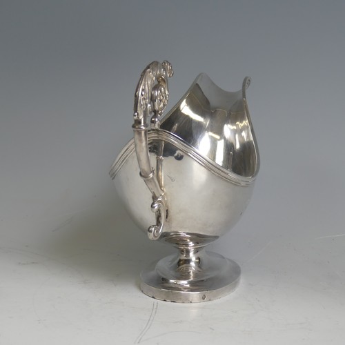 7 - An early 19thC French silver Sauce Boat, with Paris (950) guarantee mark, 1819-1828, of traditional ... 