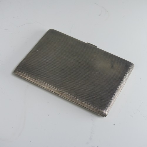 17 - A George V silver Cigarette Case, by S J Rose & Son, hallmarked London, 1934, of hinged rectangu... 