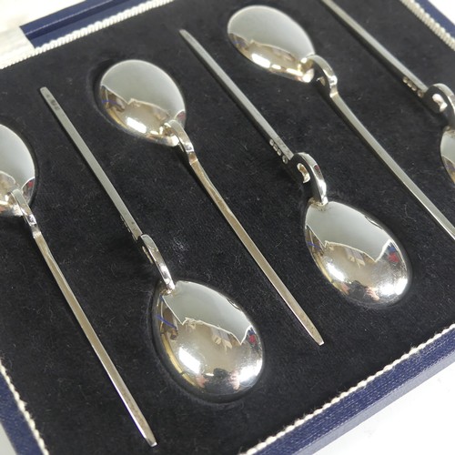 20 - A cased set of six Elizabeth II silver reproduction 'Roman Spoons', by Francis Howard Ltd, hallmarke... 