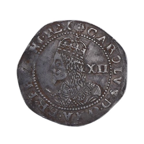 A Charles I (1625-1649) Civil War period Exeter Mint Shilling, dated 1644, s. 3085, date to left of rose mint mark.