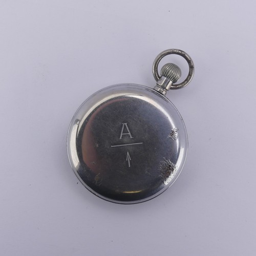  A WW1 period military issue Pocket Watch, probably Air Board / Ministry, c. 1917/8, the black enamel... 