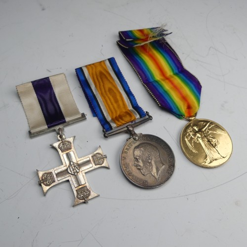  A WW1 Military Cross Group of Three, awarded to Lieutenant Samuel Mayoh, The Loyal North Lancashire ... 