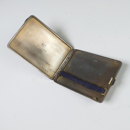 27 - A George V silver Cigarette Case, by William Neale & Son Ltd., hallmarked Birmingham 1927, of hi... 