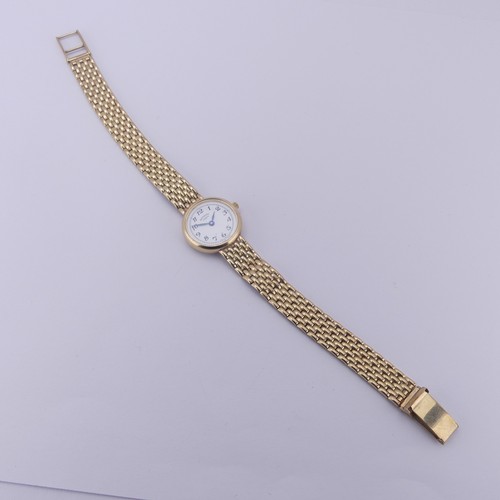 141 - A cased 9ct yellow gold lady's Rotary quartz Wristwatch, 22mm diameter, on a 9ct gold bracelet strap... 