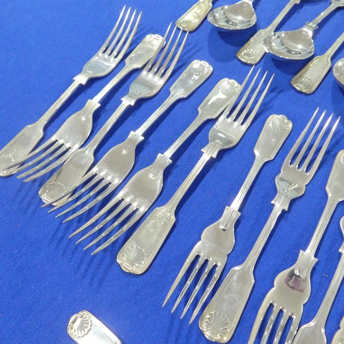 63 - An Elizabeth II silver Canteen of Cutlery, by United Cutlers Ltd., hallmarked Sheffield 1998 and 199... 