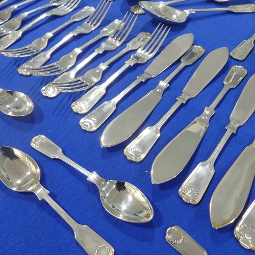 63 - An Elizabeth II silver Canteen of Cutlery, by United Cutlers Ltd., hallmarked Sheffield 1998 and 199... 