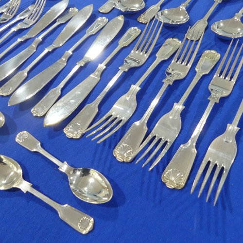 63 - An Elizabeth II silver Canteen of Cutlery, by United Cutlers Ltd., hallmarked Sheffield 1998 and 199... 