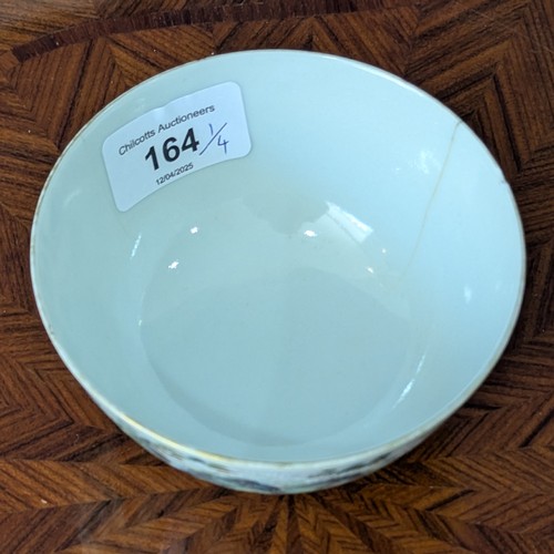 164 - A 19thC Chinese porcelain Plate, finely decorated with cobalt blue border, decorated to the well wit... 