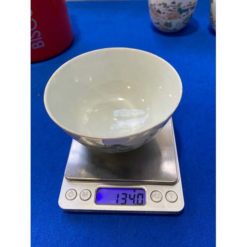 164 - A 19thC Chinese porcelain Plate, finely decorated with cobalt blue border, decorated to the well wit... 