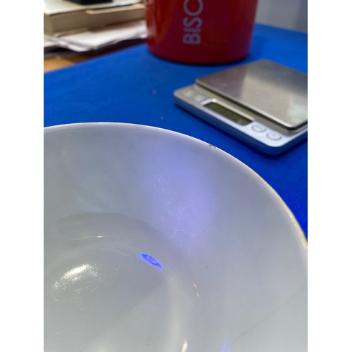 164 - A 19thC Chinese porcelain Plate, finely decorated with cobalt blue border, decorated to the well wit... 