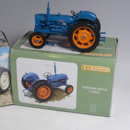 7 - A Universal Hobbies 1:16 scale Fordson Dexta (1958) model Tractor, UH2897, together with another Uni... 