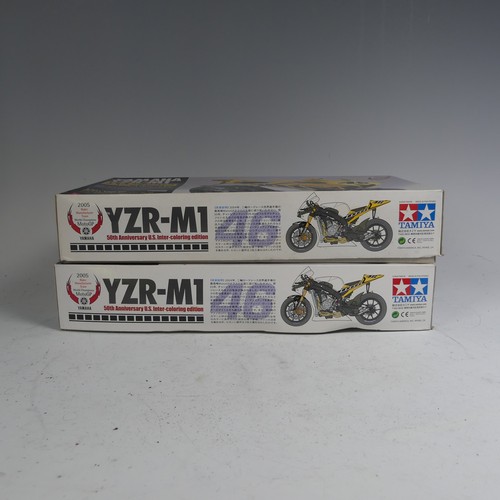 10 - Two boxed Tamiya 1:12 scale plastic model Kits of the Yamaha YZR-M1 Motorcycle, No.46, series number... 