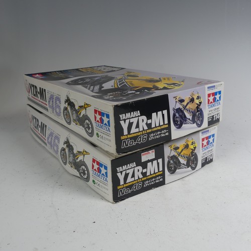 10 - Two boxed Tamiya 1:12 scale plastic model Kits of the Yamaha YZR-M1 Motorcycle, No.46, series number... 