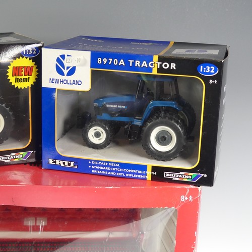 29 - A Britains 1:32 ERTL Case IH AFX8010 model Combine Harvester, together with a Britains 1:32 ERTL New... 