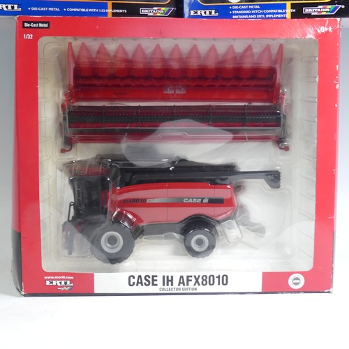 29 - A Britains 1:32 ERTL Case IH AFX8010 model Combine Harvester, together with a Britains 1:32 ERTL New... 