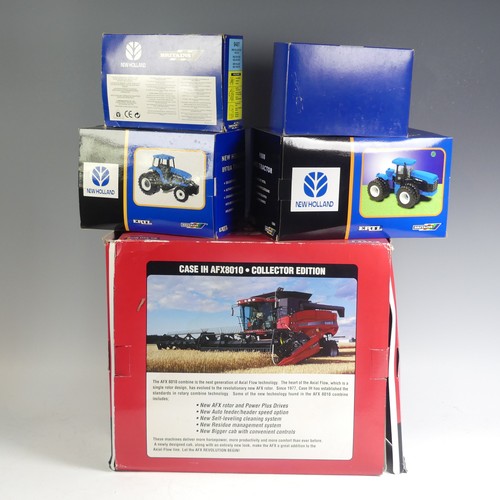 29 - A Britains 1:32 ERTL Case IH AFX8010 model Combine Harvester, together with a Britains 1:32 ERTL New... 