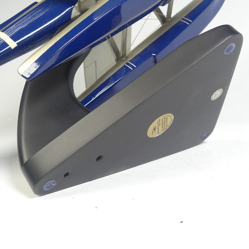 33 - A Bravo Delta Models display model of a Supermarine S6B, S1595, on stand, W 39 cm x H 21 cm x D 39 c... 