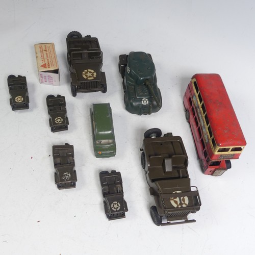 41 - Triang; Spot On 1:42 scale Bedford ice cream Van in military green, unboxed playworn, white interior... 