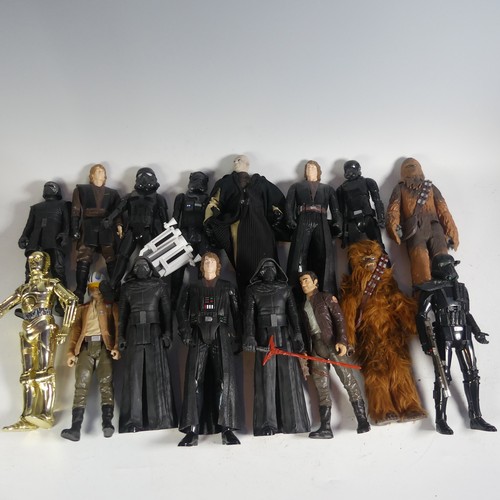 49 - A collection of Hasbro Star Wars Figures/Models, including; Darth Vader, Storm Troopers, Chewbacca, ... 