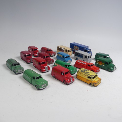 51 - Dinky Toys; Seventeen unboxed playworn model Vans, including; Supertoys No.918 Guy 'Ever Ready' Van,... 
