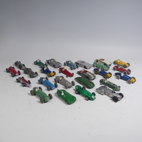 52 - Dinky Toys; Twenty-two unboxed playworn racing Cars, including; No. 23K ''Talbot Lago'', No.23H/234 ... 