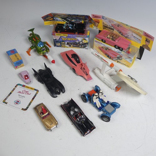 54 - Dinky Toys; Six playworn TV and Film related Vehicles, including; a later boxed Thunderbirds Lady Pe... 